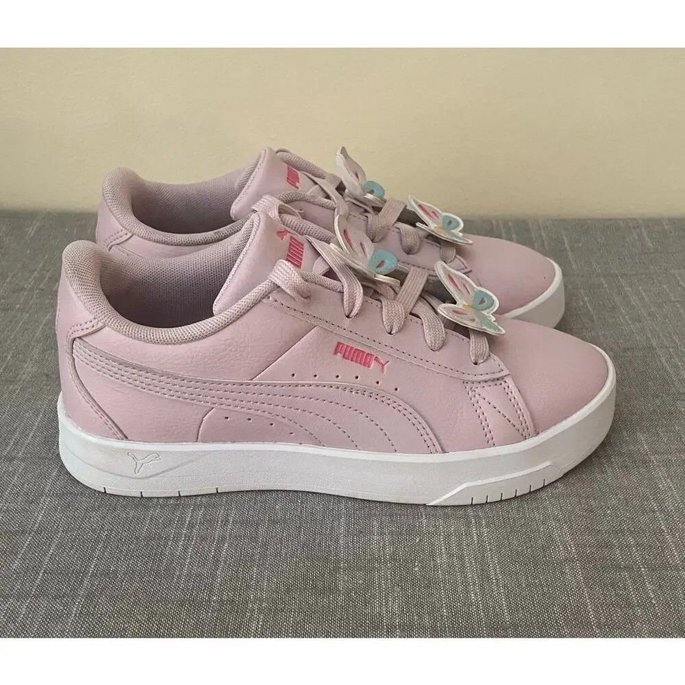 PUMA Jada Classic Butterfly Kids Girls Size 3 Pink White Sneaker Shoes